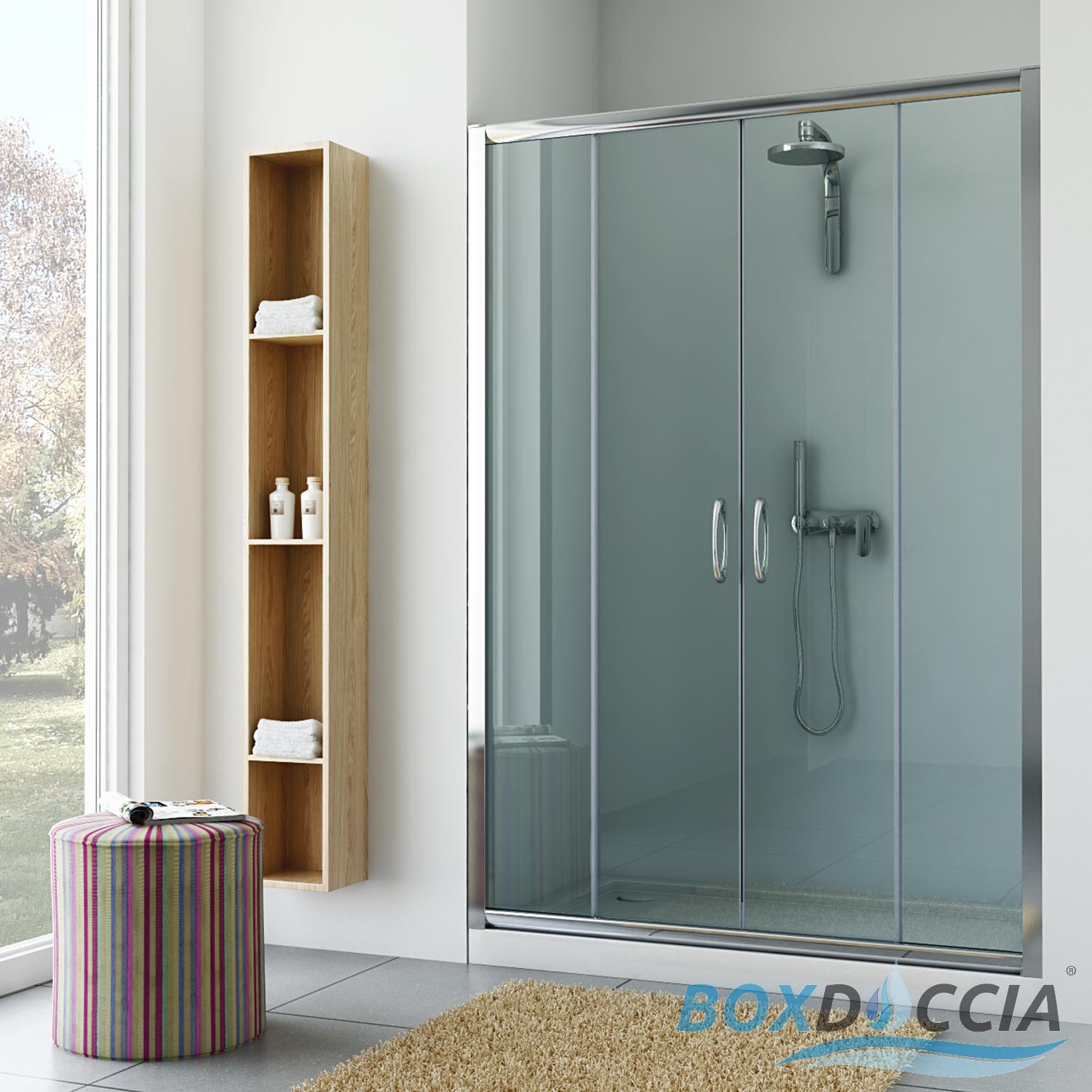 Box doccia nicchia: box cabina doccia nicchia parete porta bagno ...