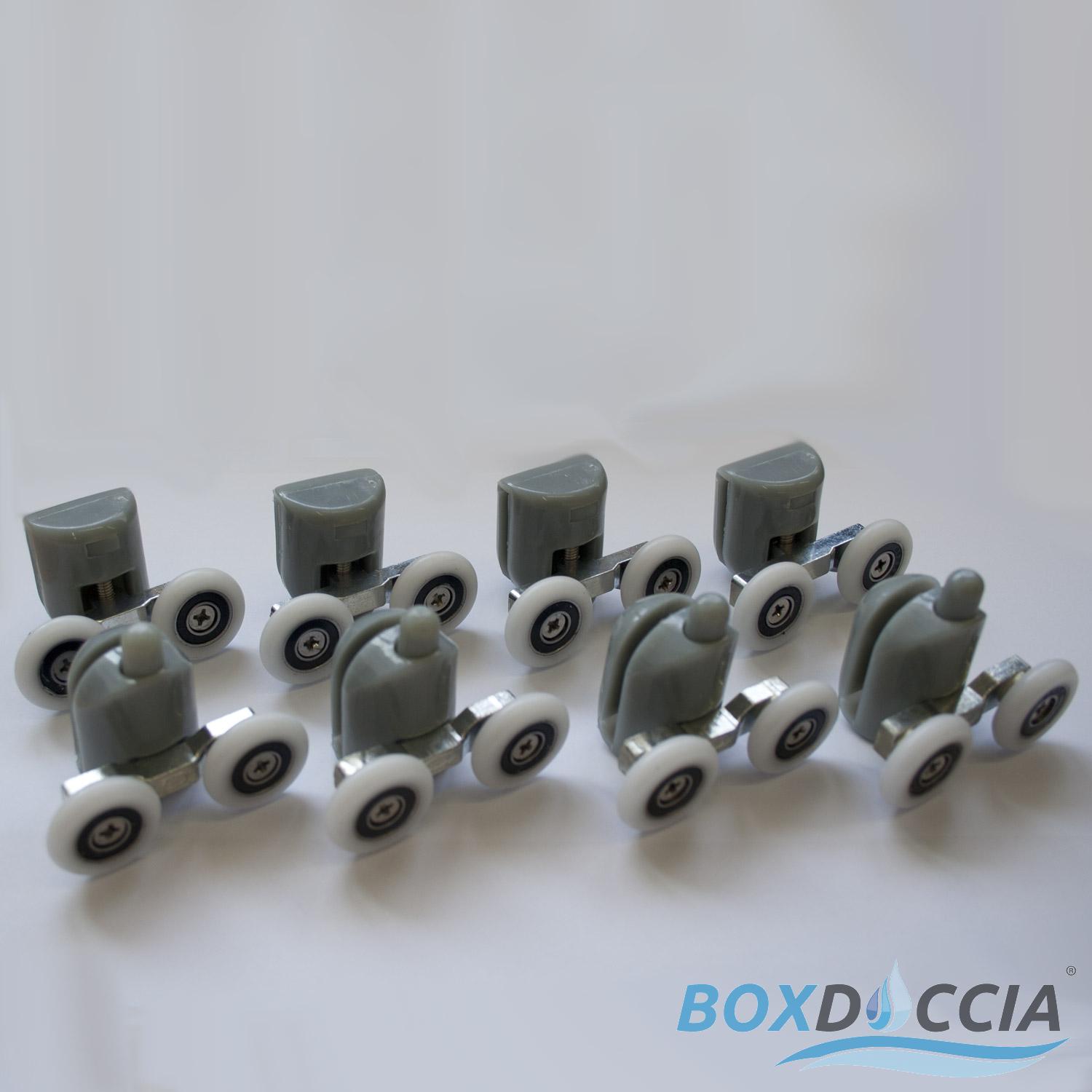 Kit8 cuscinetti ricambio box doccia cabina porta rotelline anta ... Rotelle per box doccia