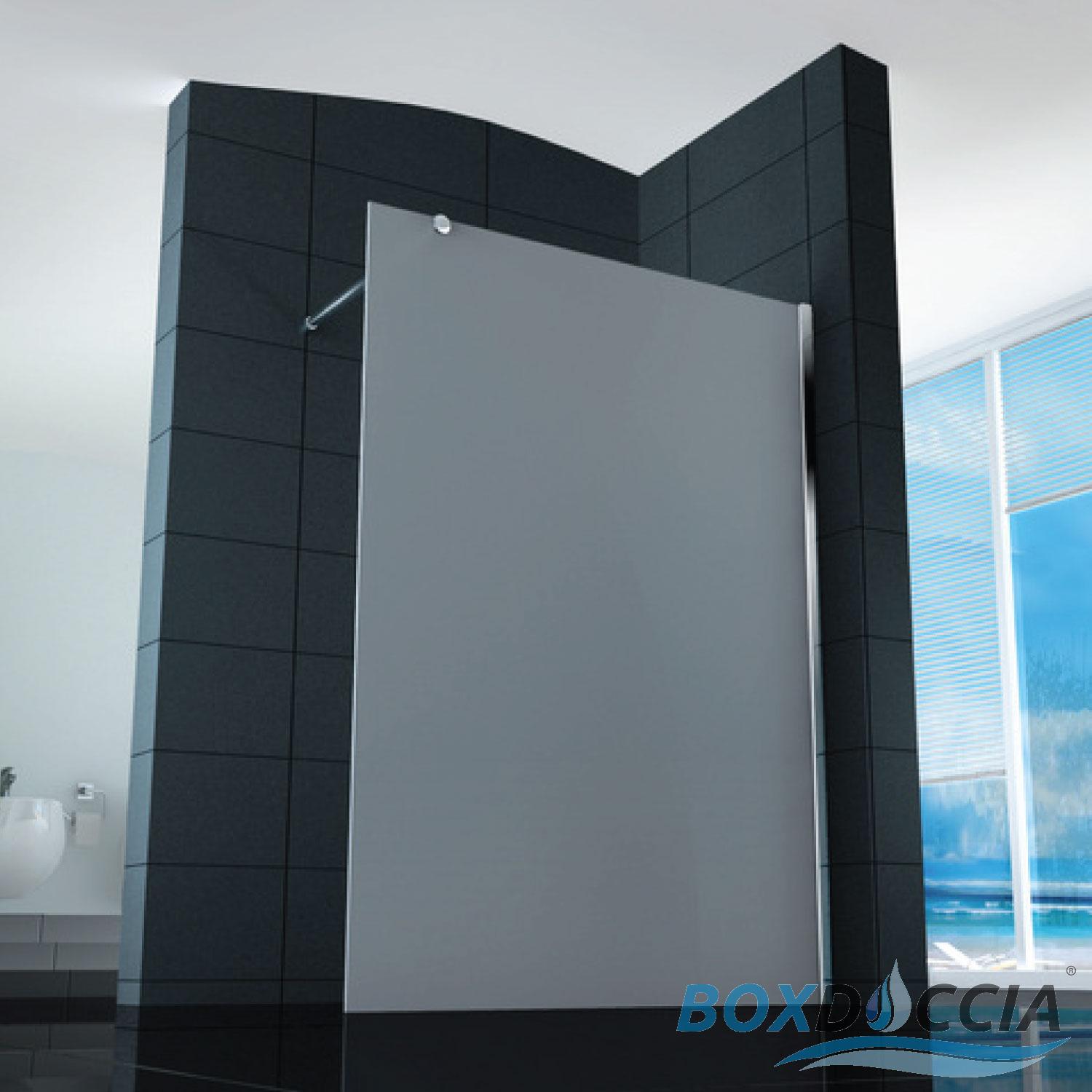 Box cabina doccia parete fissa 8 10mm vetro temprato cristallo ...