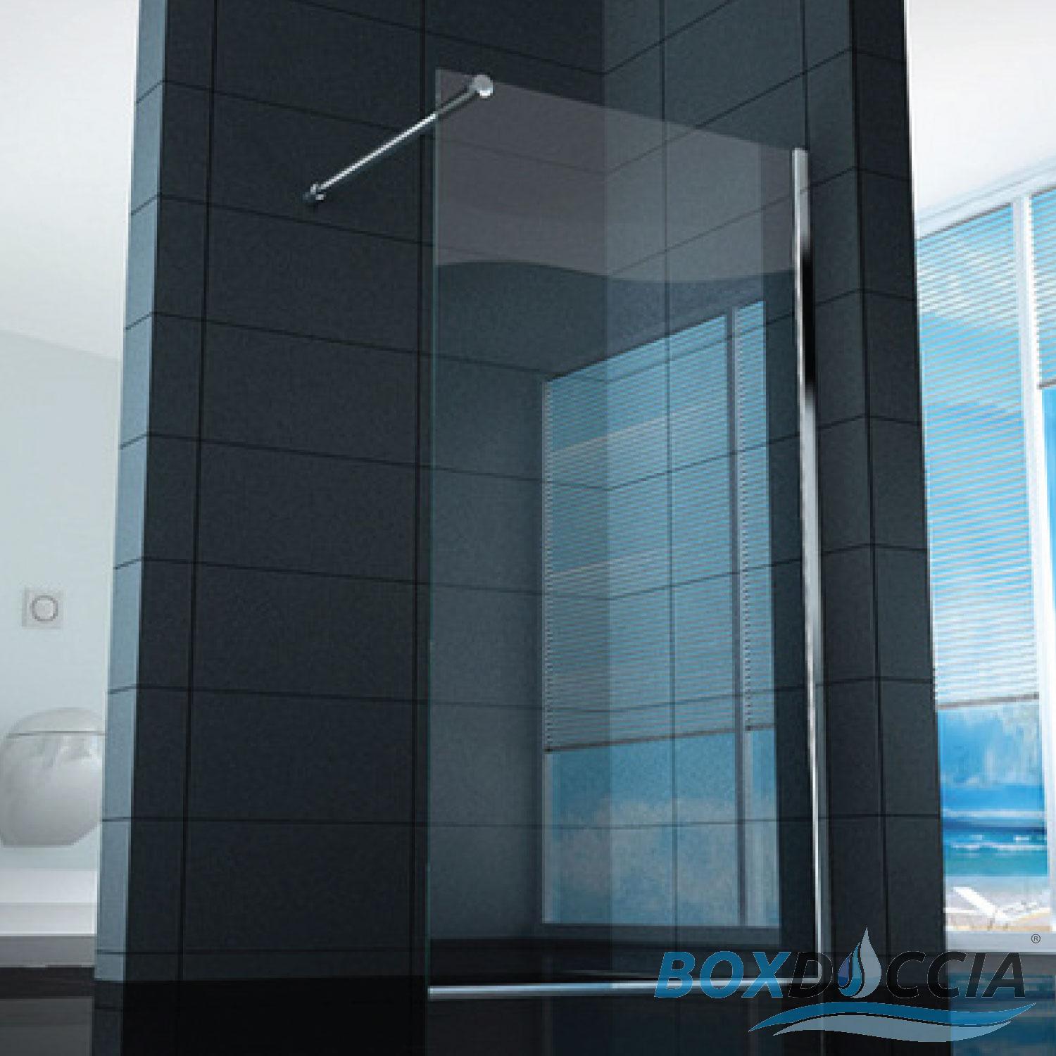 Parete in vetro doccia: box doccia in vetro temperato vetroexpert ...