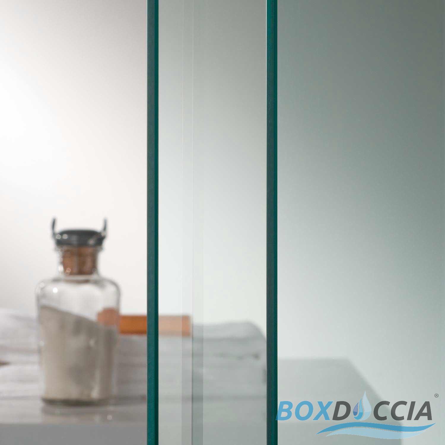 Box cabina doccia a tre 3 lati centro bagno parete fissa cristallo ... Doccia e vasca insieme 70cm