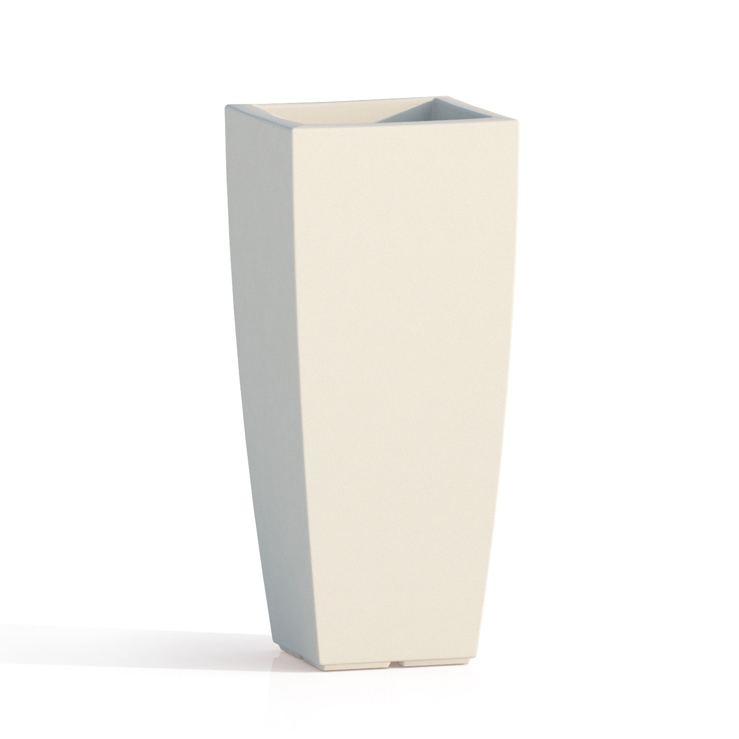 Piatto Doccia It Vaso In Resina Quadrato H70 33x33cm Ghiaccio Mod Agave