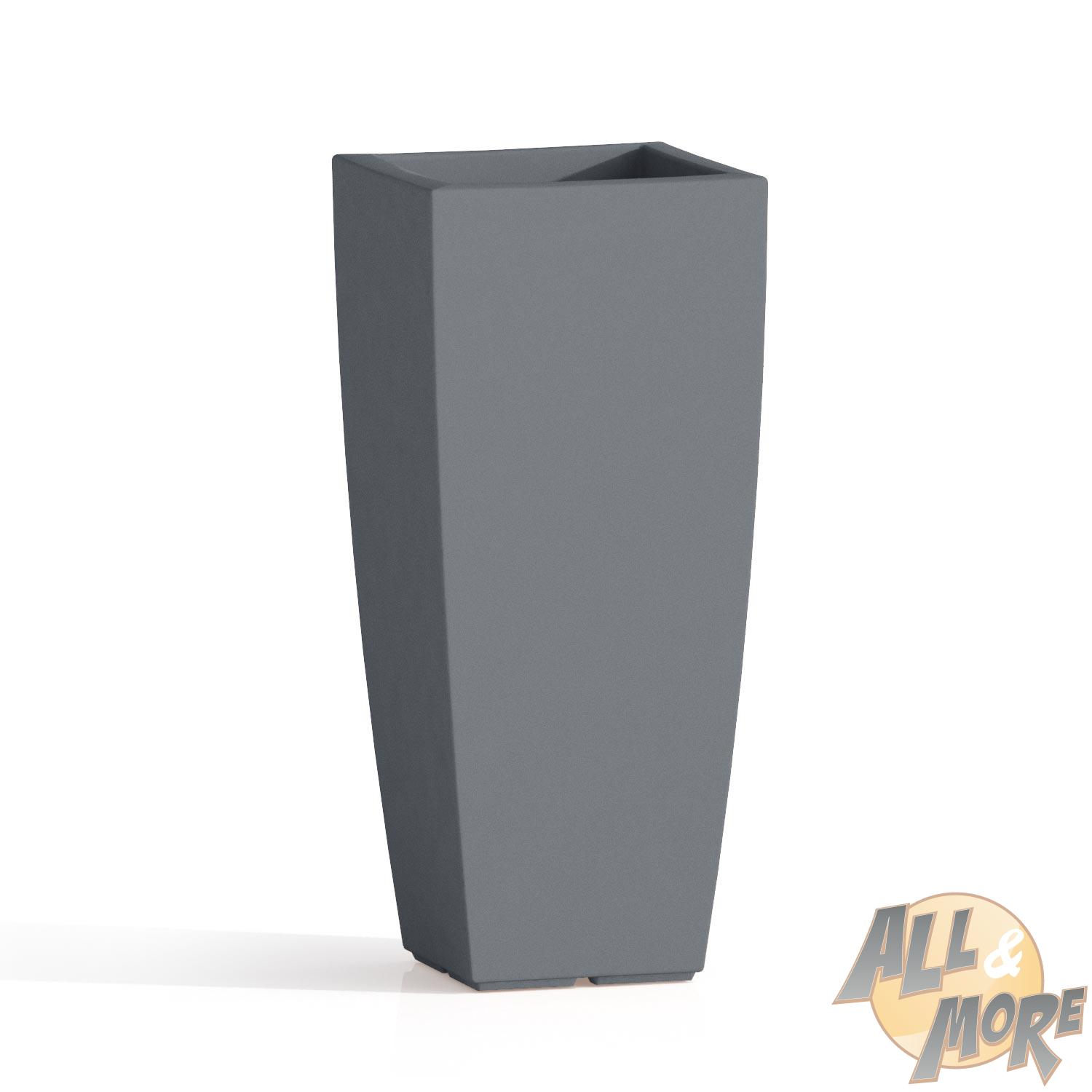 Vaso Agave In Resina Quadrato Arancio H70 33x33Cm