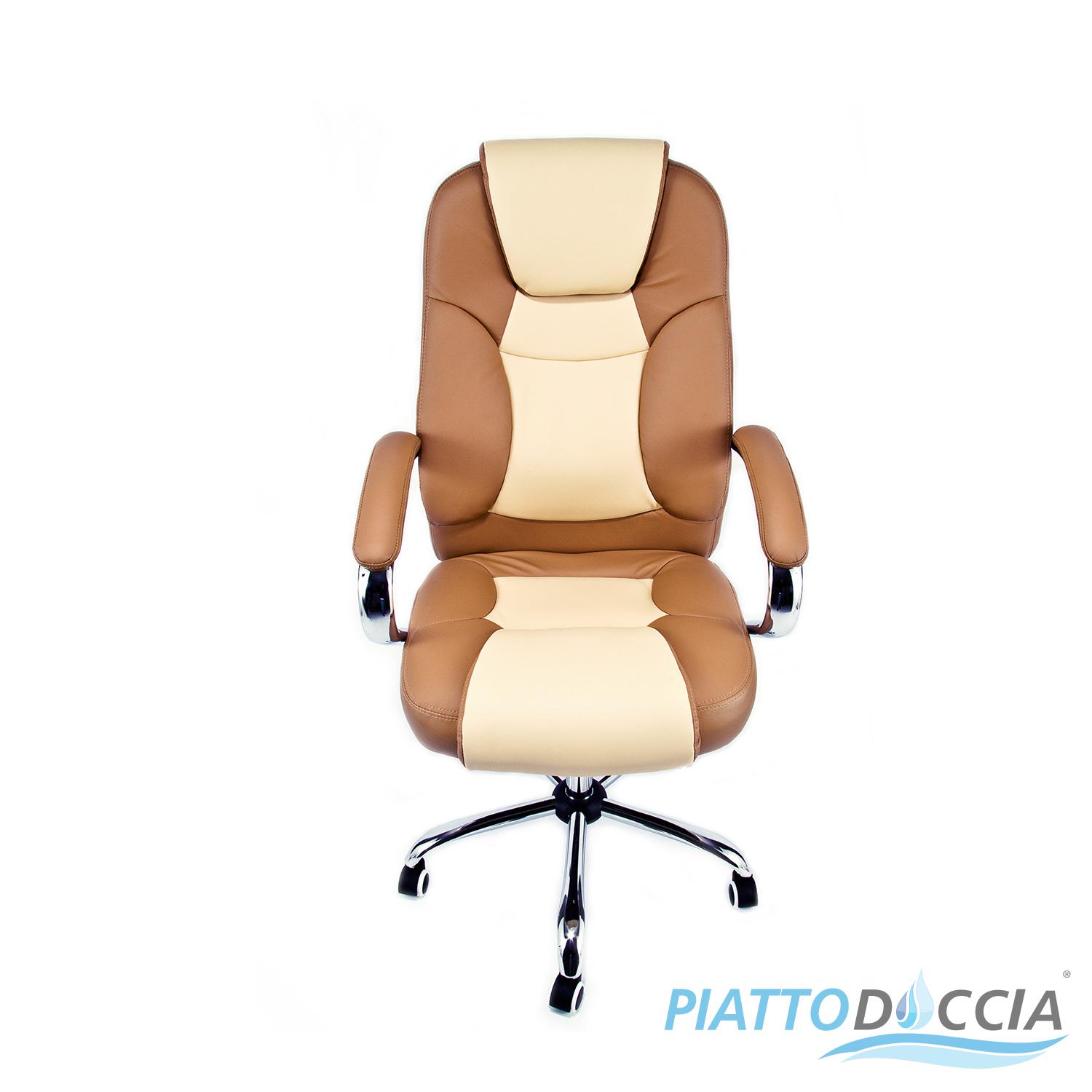 Chaise Fauteuil De Bureau Reglable Beige Marron Ergonomique Pivotante Mod Mou Ebay