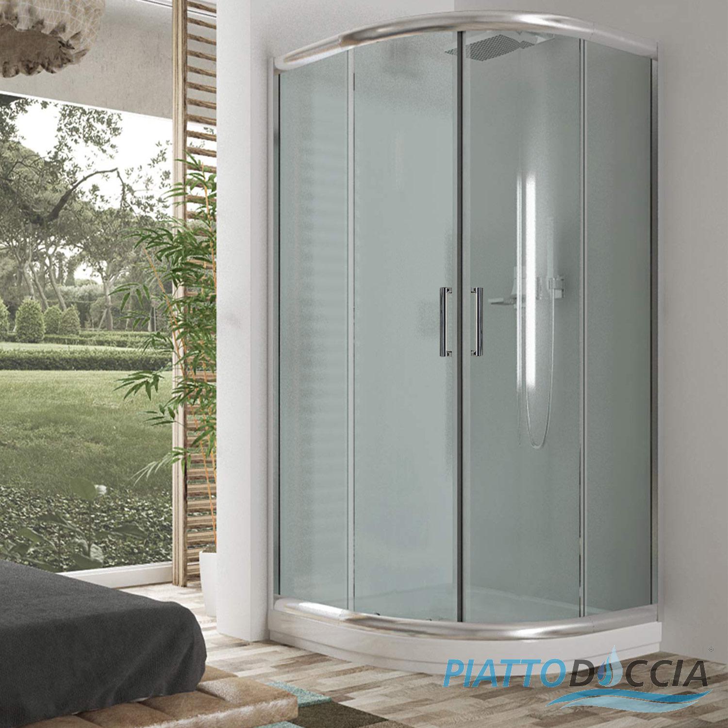Idralite Box Mampara de Ducha Rectangular 75x90 H185 Transparente 6mm Mod Alabama