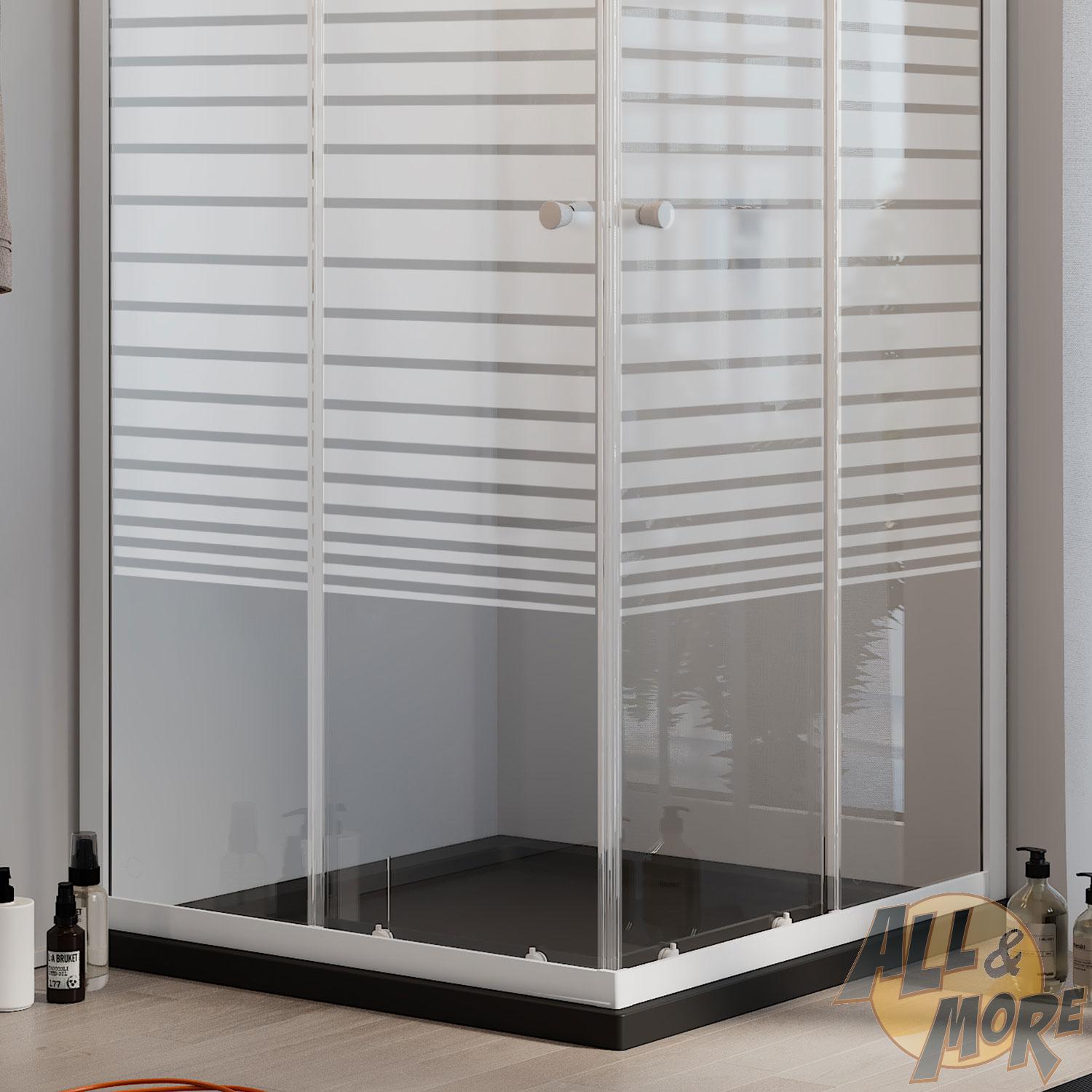 Blanc Idralite Porta Doccia Bianco 100 CM H185 Vetro Serigrafato MOD