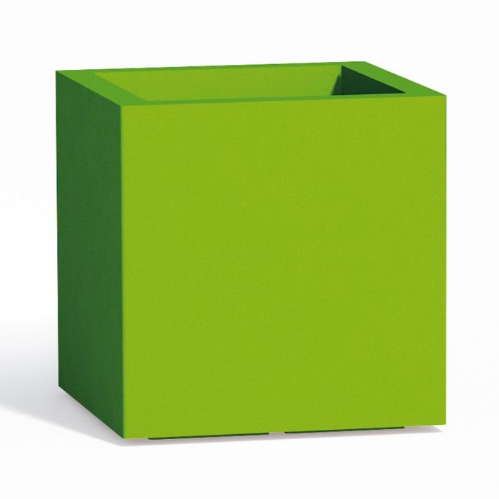 Vaso Cube In Resina Quadrato H40 Verde 40x40Cm main product photo