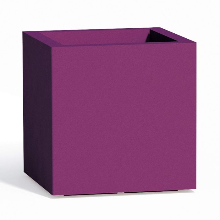 Vaso Cube In Resina Quadrato H40 Viola 40x40Cm main product photo
