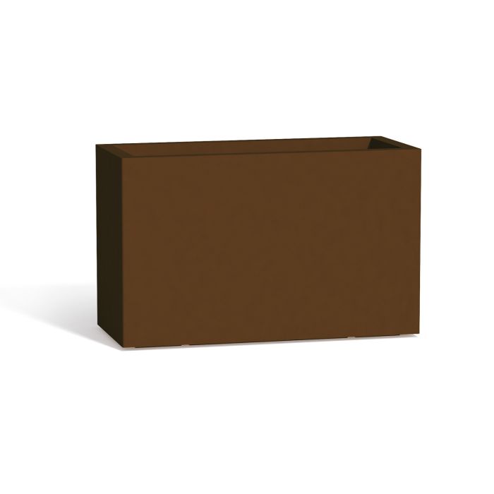 Vaso Fioriera Flowerpot In Resina Rettangolare 80x35 CM Marrone main product photo
