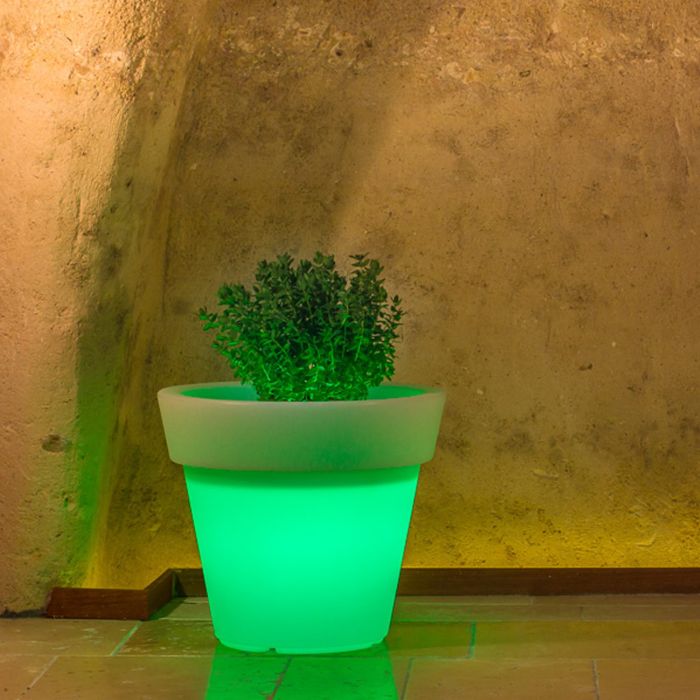 Vaso Gemma luce verde in resina diametro 80 cm main product photo