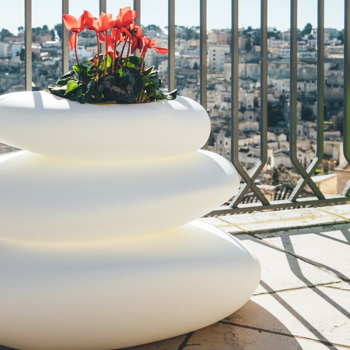 Vaso in resina decorazione giardino feng shui 75x62 in vari colori mod. Eden Pot main product photo