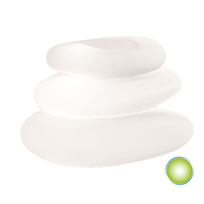 Lampada vaso luminoso in resina 75x62 cm Led Luce Verde mod. Eden Pot Bright main product photo