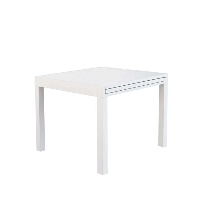 Tavolo allungabile in alluminio 90/180x90x75h cm colore Bianco mod. Hawaii main product photo