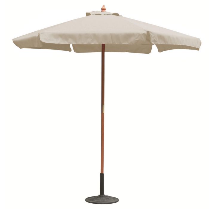 Ombrellone da giardino Ø 2,5 con telo in poliestere Avorio palo in Legno antivento mod. Fantasy main product photo