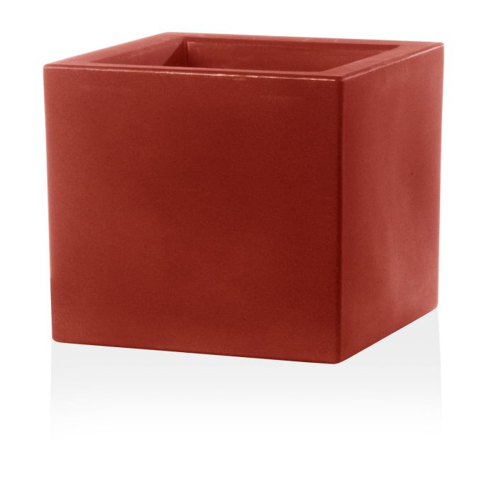 Vaso Quadrato colore Rosso Cardinale 24,5x24,5 CM H 24,5 mod. Schio Cubo main product photo