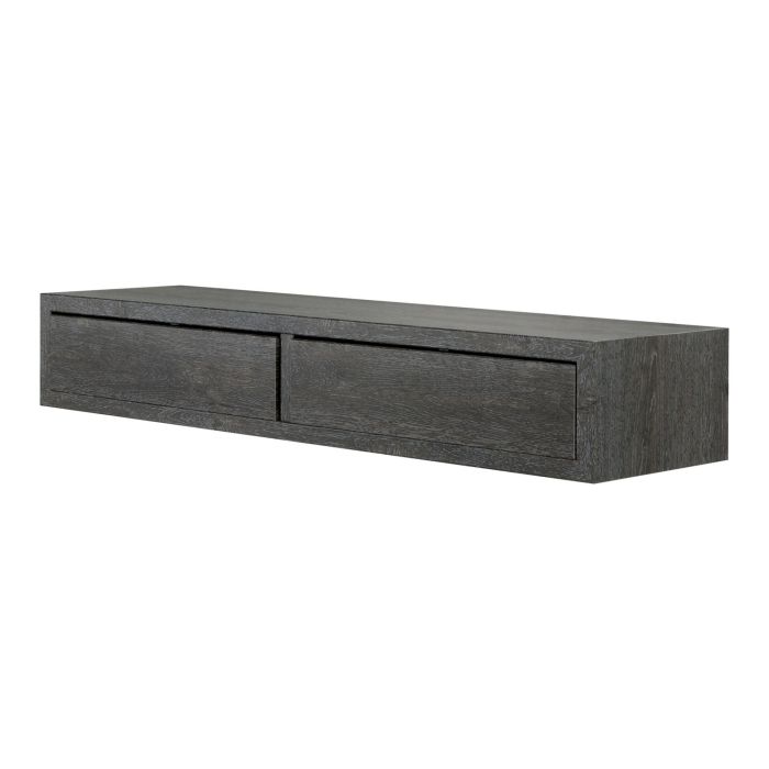 Mensola con cassetti 88x13 cm colore Rovere Scuro mod. Domino Maxi main product photo