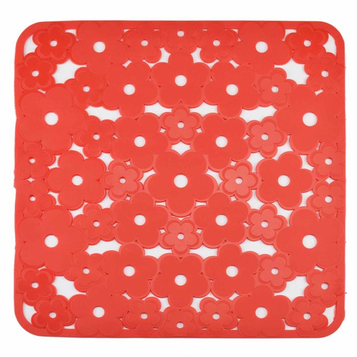 Tappetino lavello rosso quadrato 32x32 CM mod. Primula