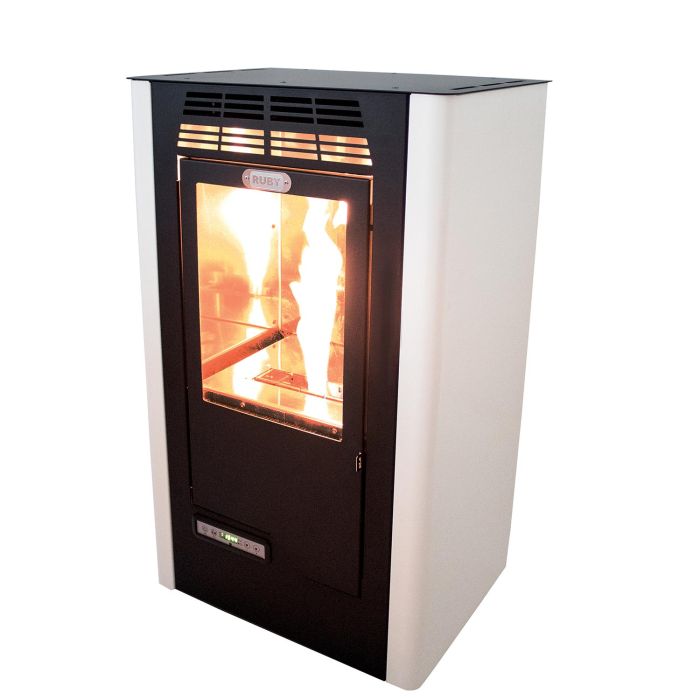 Stufa a Bioetanolo Elettronica Ruby Compact Ventilata Bianco 4000 W main product photo