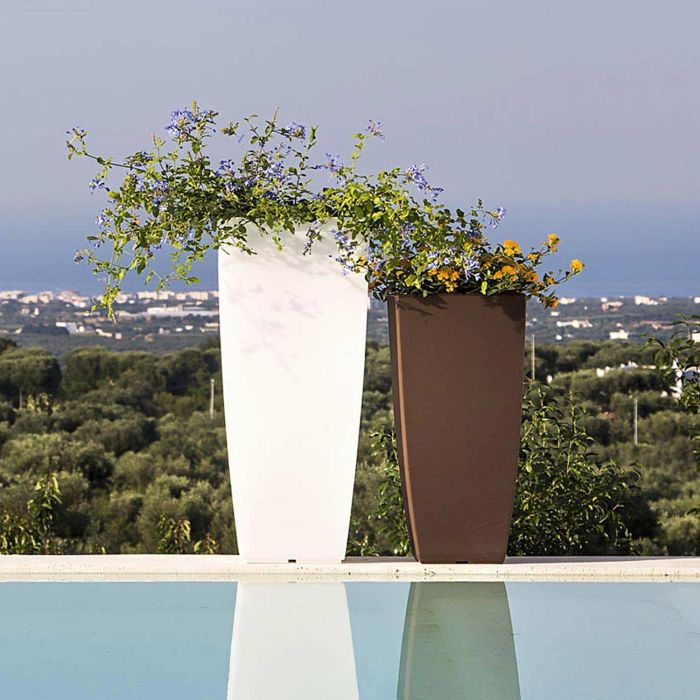 Vaso Agave In Resina Quadrato Giallo H90 40x40Cm main product photo