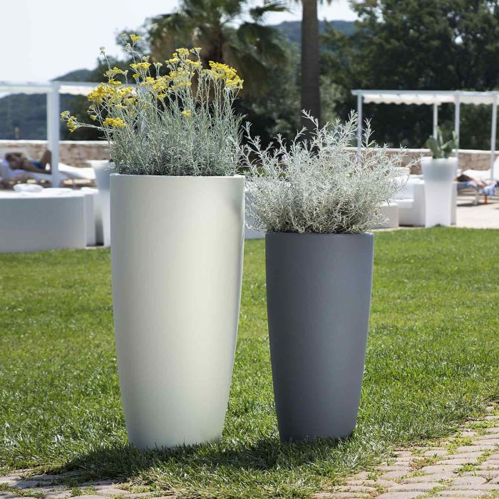 Vaso Agave In Resina Tondo Giallo H90 Ø 40Cm main product photo