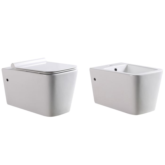 Ideal - Coppia Sanitari Squadrati Sospesi main product photo