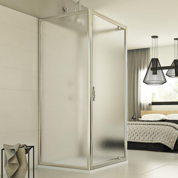 Box Doccia 3 lati 80x80x80 AP. 80 CM H198 stampato C mod. Cristal TRIO 1 Anta main product photo
