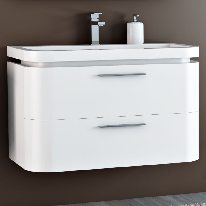 Base sospesa stondata 90cm White 1 main product photo