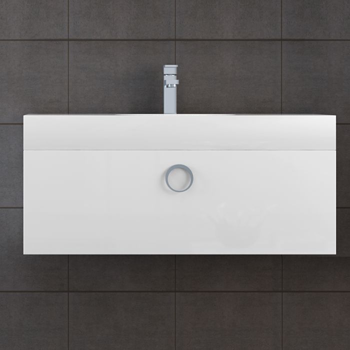 Base sospesa 90cm laccato bianco White 2 main product photo