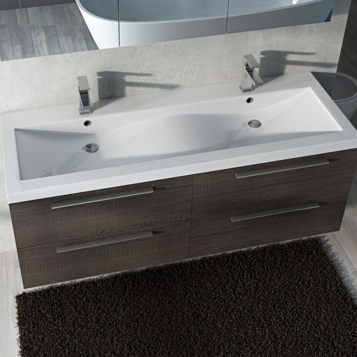Piano lavabo acrilico bianco 144cm Lisbona 5 main product photo