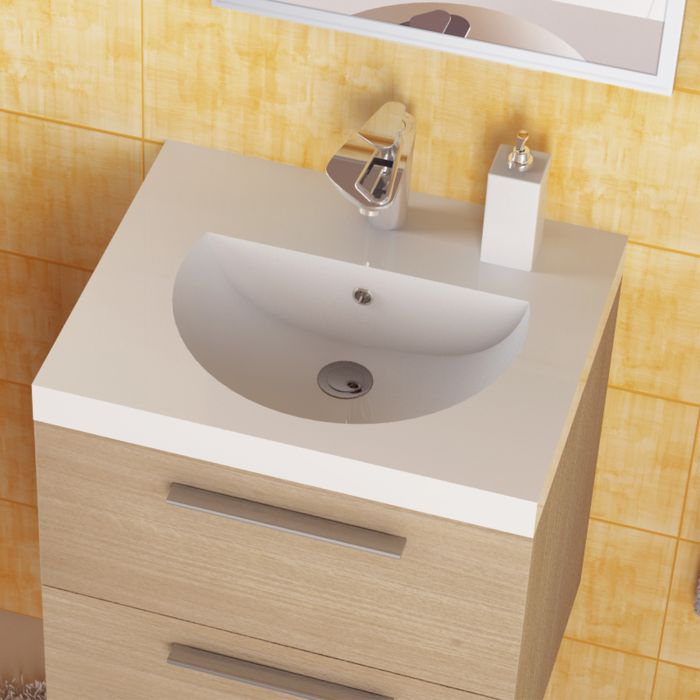 Piano lavabo acrilico bianco 53cm Lisbona 6 main product photo