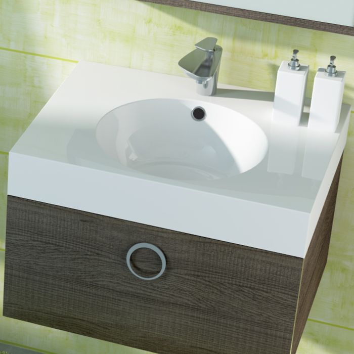 Piano lavabo acrilico bianco 60cm Tolosa main product photo