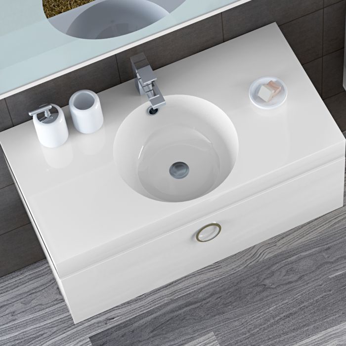 Piano lavabo in acrilico 90 cm White 2 main product photo