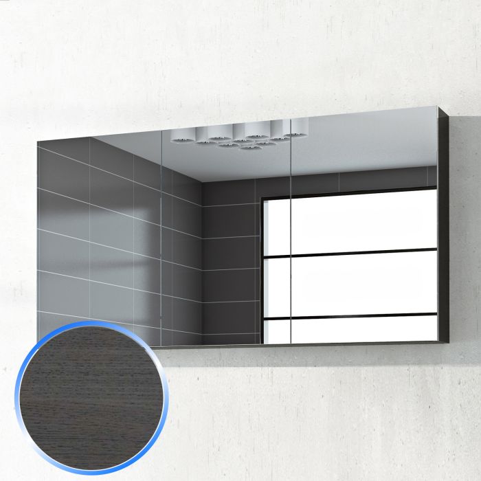 Specchiera 3 ante 135x70 rovere grigio Lisbona 5 main product photo