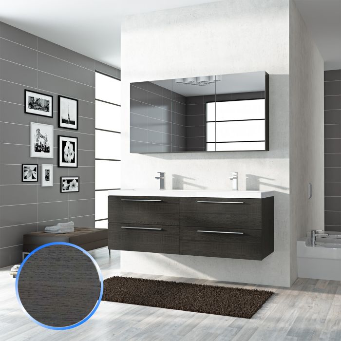 Mobile da Bagno 144cm Lisbona 5 Rovere Grigio main product photo