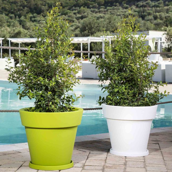 Vaso in Resina mod. Begonia con Sottovaso main product photo