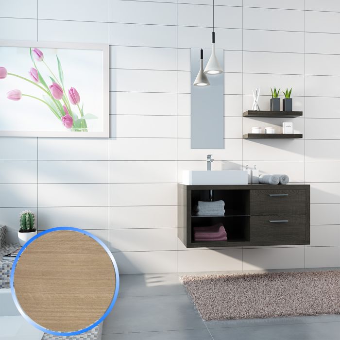 Mobile da Bagno 100 cm Paris 2 Rovere Chiaro main product photo