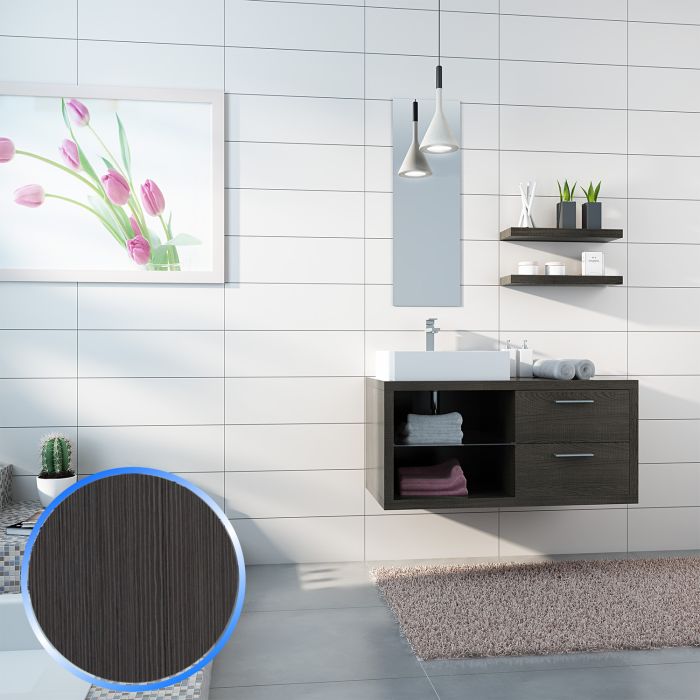 Mobile da Bagno 100 cm Paris 2 Rovere Spazzolato main product photo