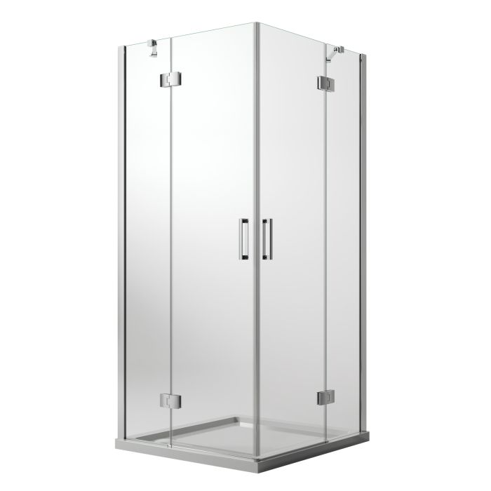 Box Doccia 100x120 CM H190 Trasparente con Easyclean mod. Flip Anta + Anta Ap. Battente main product photo