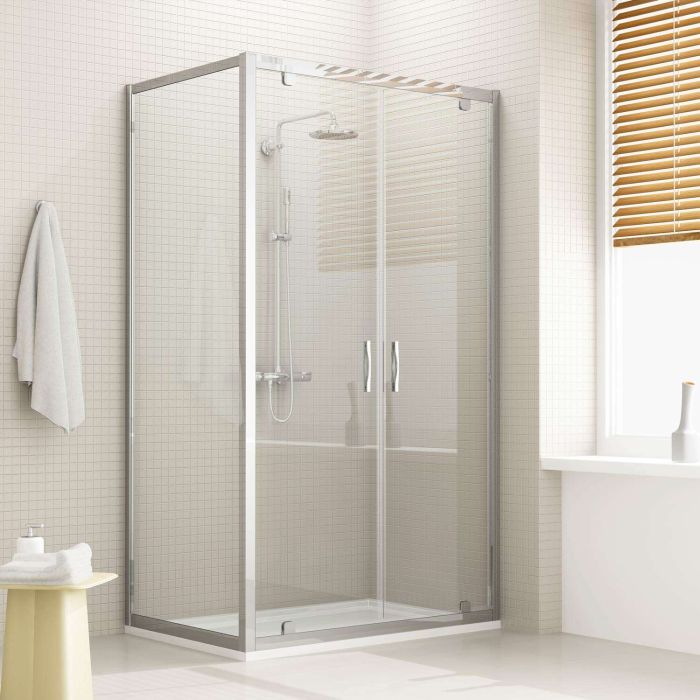 Box Doccia 75x130 AP. 130 CM H198 trasparente mod. Cristal Duo 2 Ante main product photo
