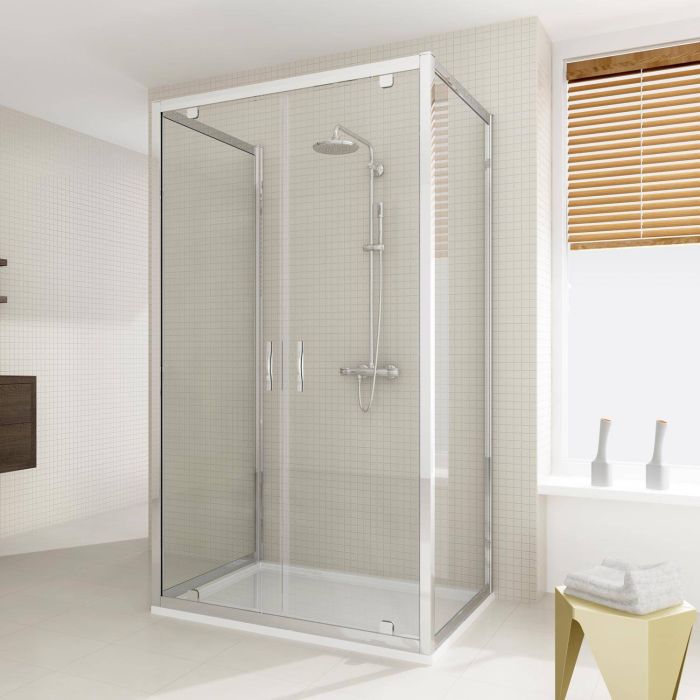 Box Doccia 3 lati 75x130x75 CM H198 trasparente mod. Cristal Trio 2 Ante main product photo