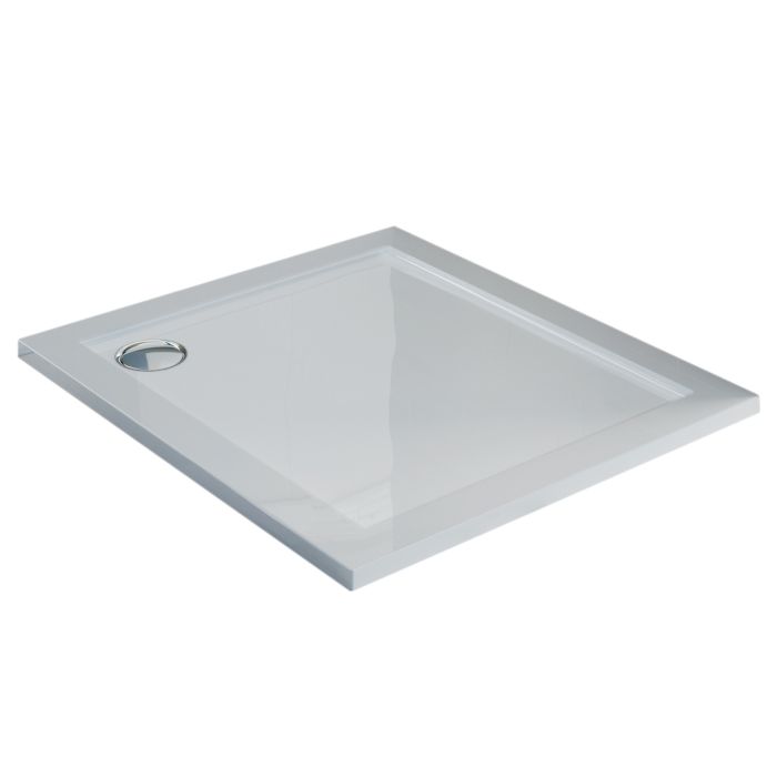 Piatto Doccia Slim 75x75x4 cm Quadrato Acrilico Bordato Bianco Lucido mod. Flower main product photo