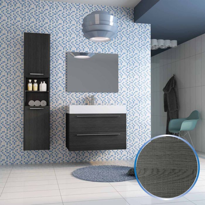 Mobile da Bagno 80cm Lisbona 1 Rovere Segato main product photo