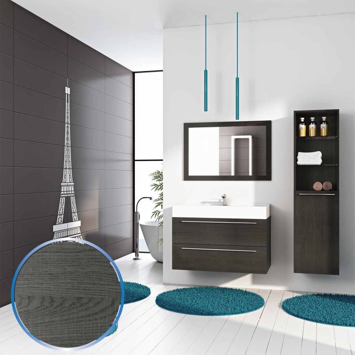 Mobile da Bagno 90cm Lisbona 2 Rovere Segato main product photo