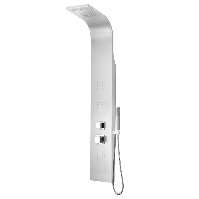Colonna idromassaggio in acciaio spazzolato curvo 140x20 cm mod. Angel main product photo