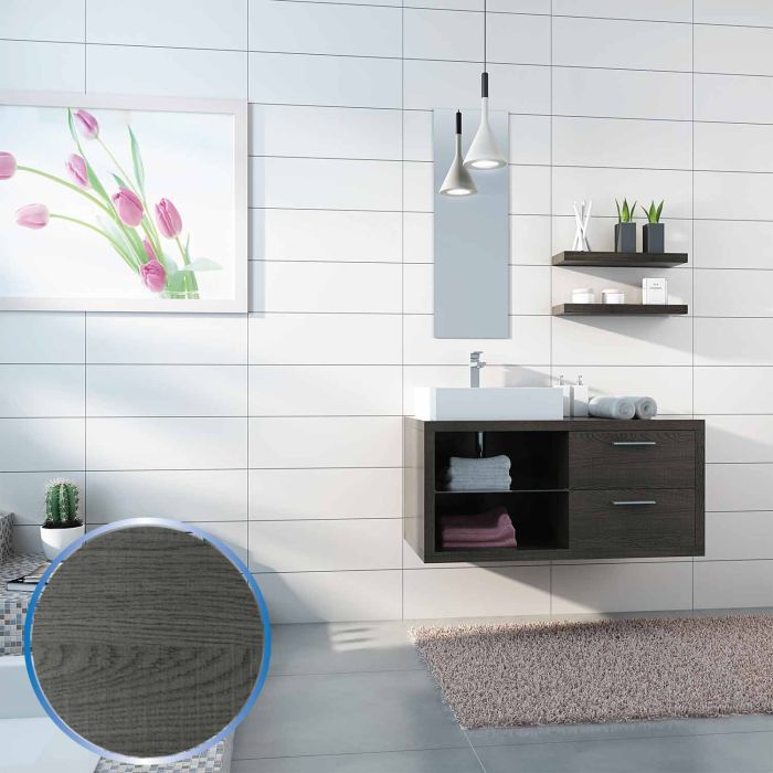 Mobile da Bagno 100 cm Paris 2 Rovere Segato main product photo