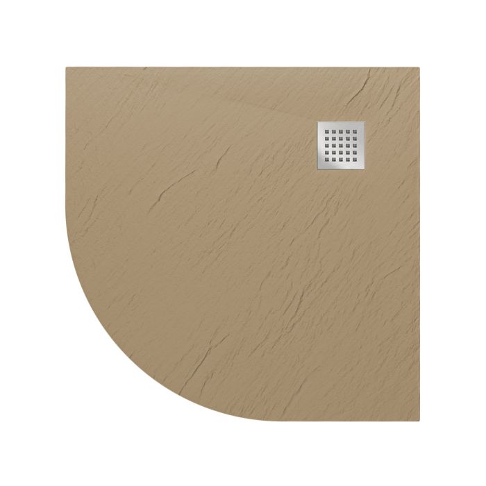 Piatto Doccia 90x90x2,6 CM Semicircolare Tortora Effetto Pietra mod. Blend main product photo