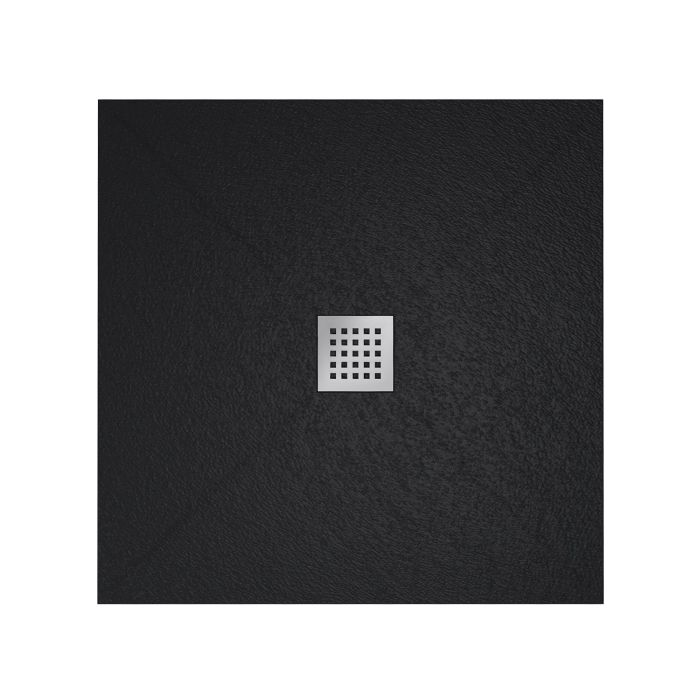 Piatto Doccia 90x90x3,5 CM Quadrato Antracite Marmoresina Ardesia Effetto Pietra mod. Petra main product photo