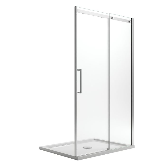Porta Doccia 150CM H200 Vetro Trasparente 8mm Versione Destra con Easy-Clean mod. Prime main product photo
