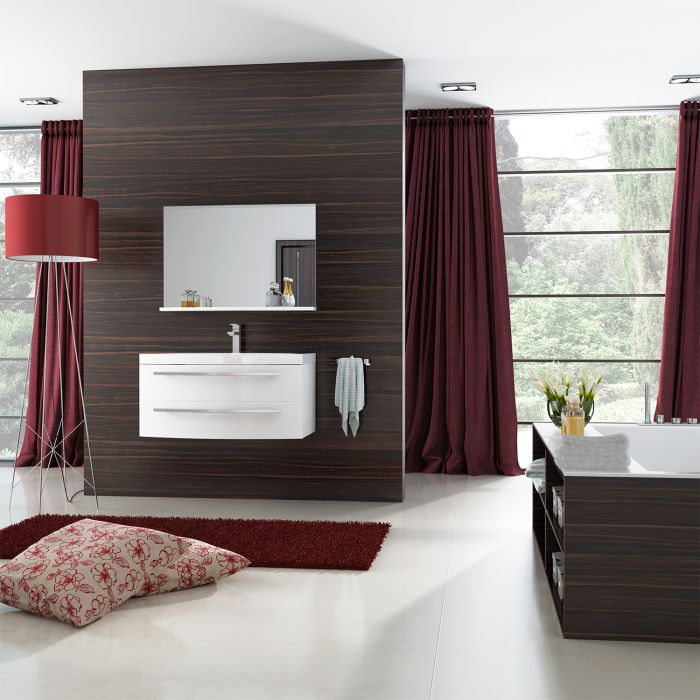 Mobile da Bagno 92cm White 3 Bianco Laccato main product photo