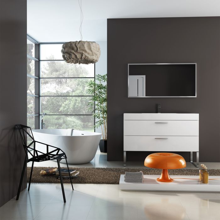 Mobile da Bagno 120cm White 4 Bianco Laccato main product photo